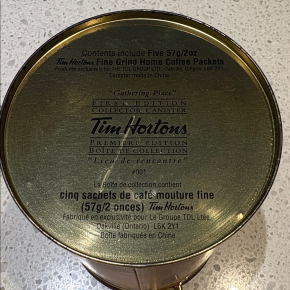Tim Hortons Collector Series #001 Gathering Place Coffee Tin Canister - Picture 4 of 6